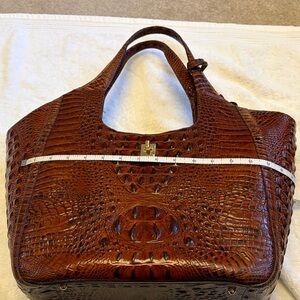 Brahmin Rich Brown Crocodile Shoulder Bag